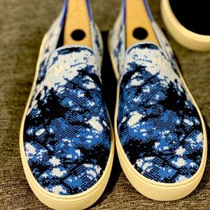 Rothy Blue Shibori Sneakers 8.5 NIB
